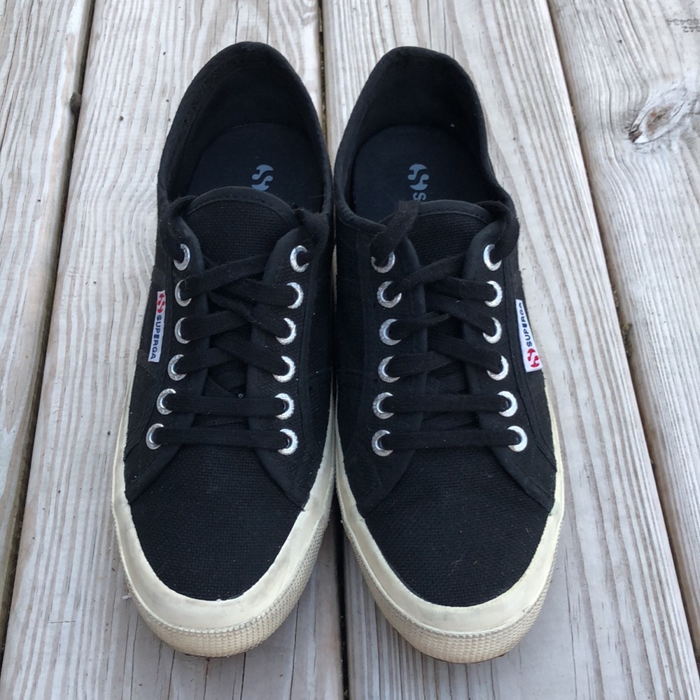 Superga Canvas Platform Wedge Sneakers - image 3
